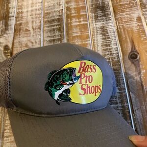 Bass Pro Shops Gray and Yellow Fishing Cap